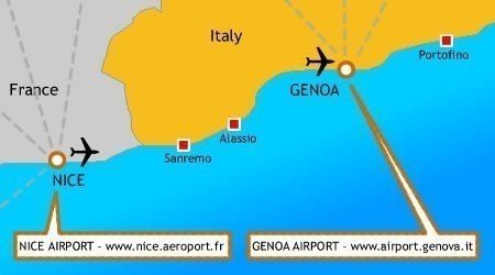 Nice Airport and Genoa Airport